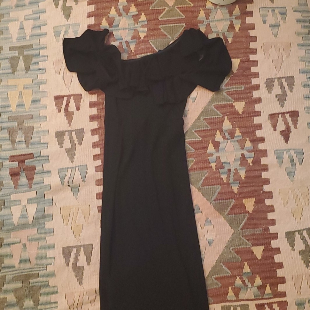 Reformation Bettina Dress Ruffle Off Shoulder XS - Picture 6 of 6